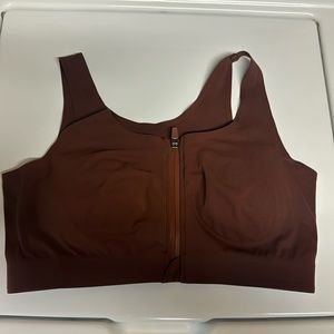 Zip front zyia bra size medium